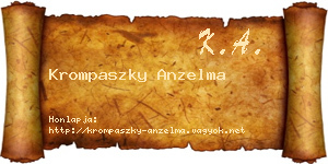 Krompaszky Anzelma névjegykártya